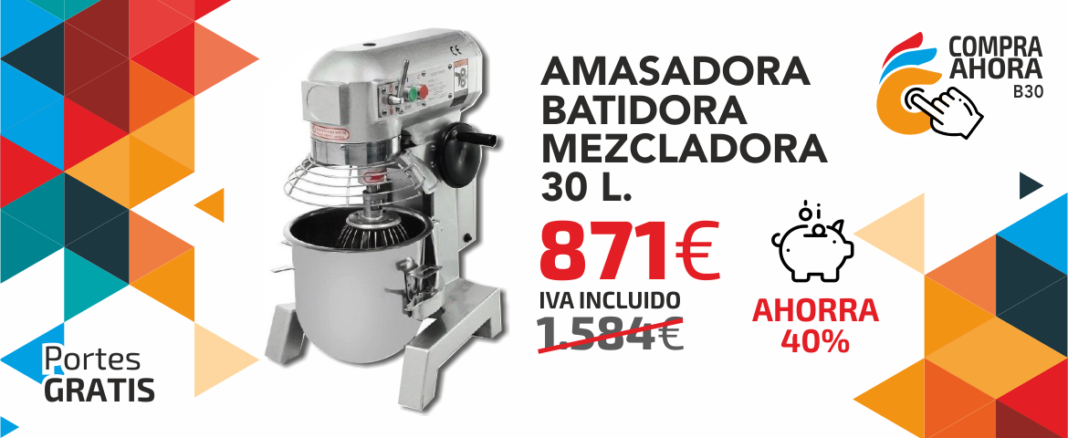 Amasadora Batidora Mezcladora Planetaria B7L Clima Hostelería