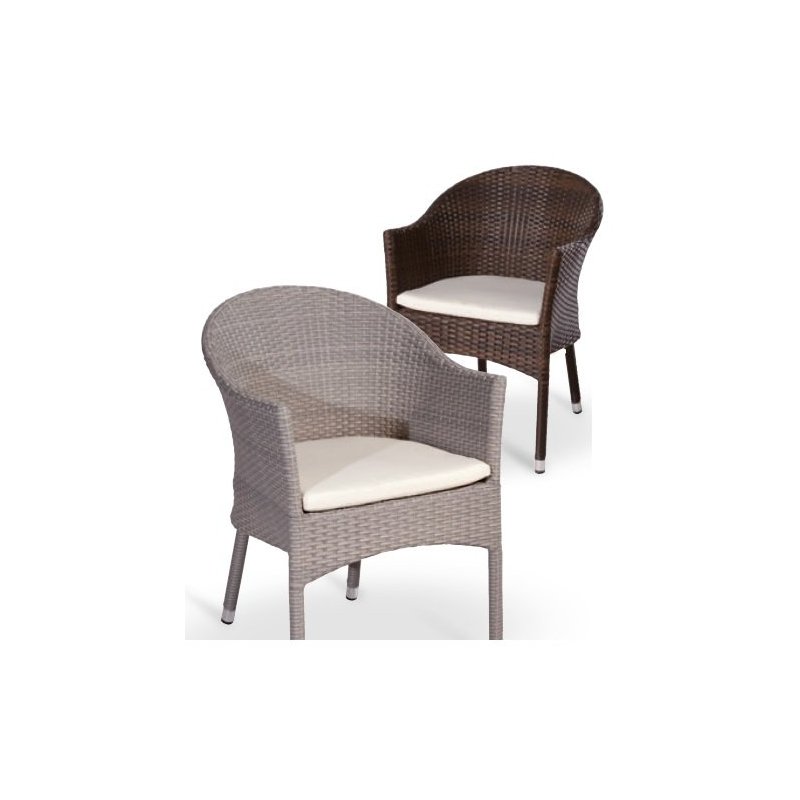 Sillón aluminio y rattan y sintético trenzado 4 hilos JAKARTA