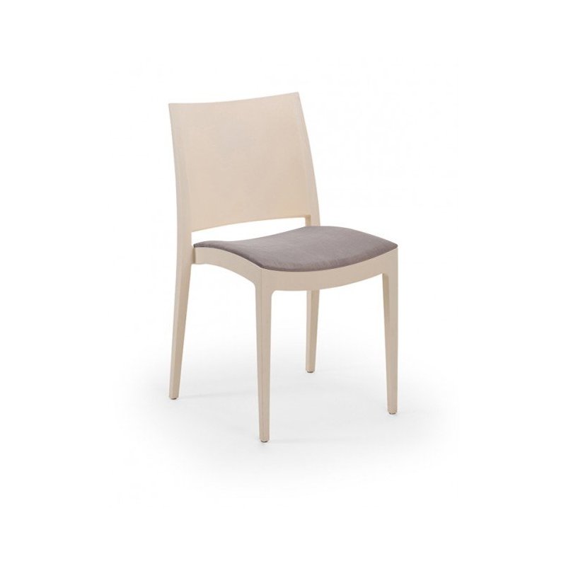 Silla monoblock inyección polipropileno ÉLITE TAPIZADA