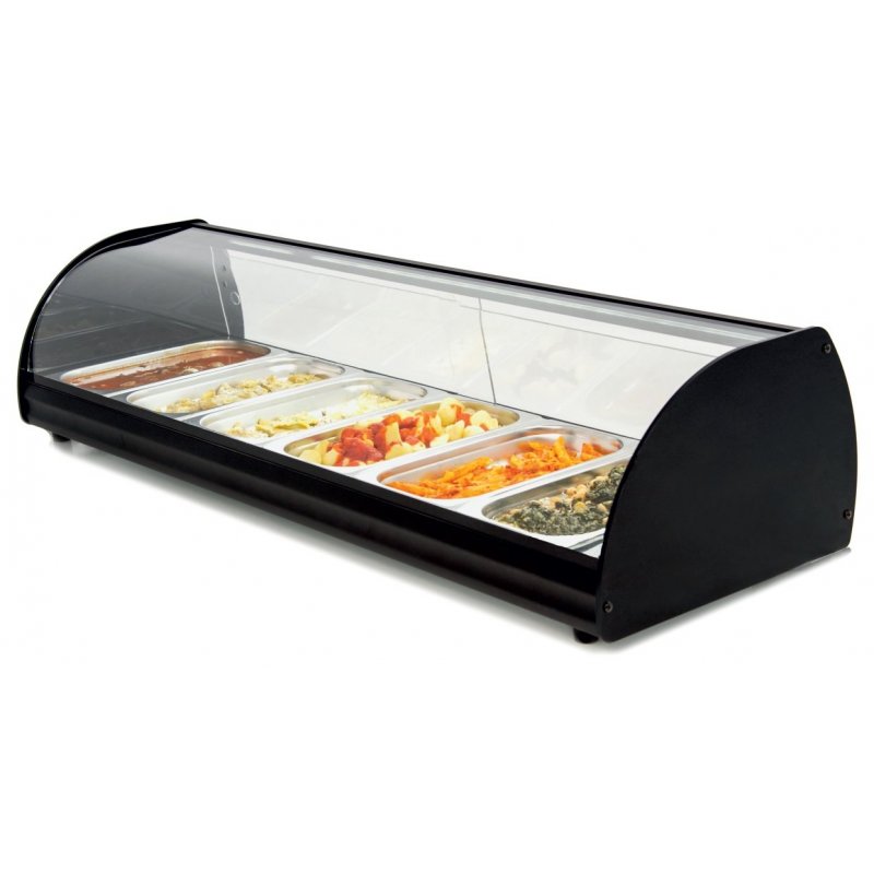 Vitrina calientatapas multifunción 6 cubetas GN1/3-40(OUTLET)