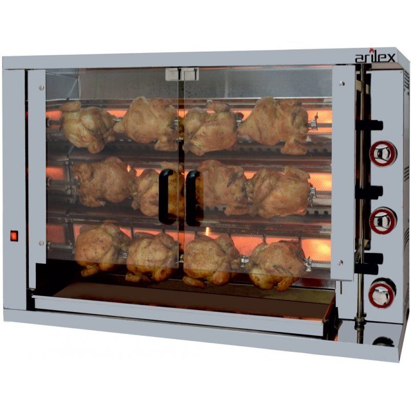 Asador de pollos a gas de 3 espadas 3ASG(OUTLET)
