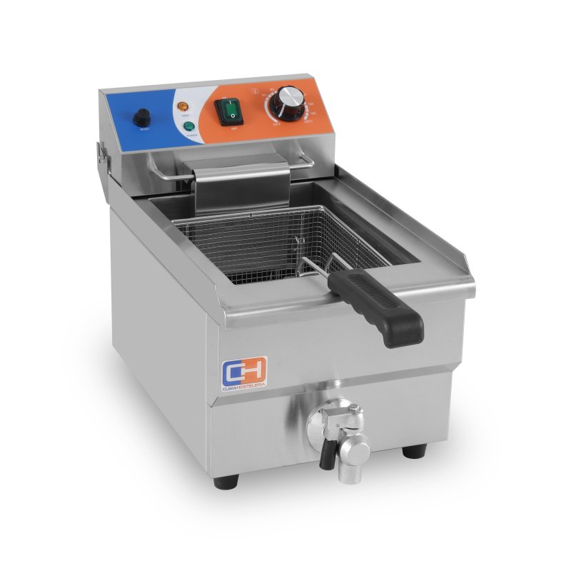 Freidora Eléctrica con Grifo de Vaciado Línea PEKÍN EF-1V CLIMAHOSTELERÍA