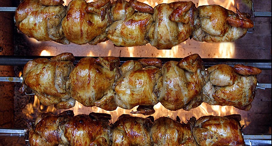 como montar un asador de pollos
