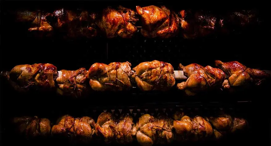 como montar un asador de pollos