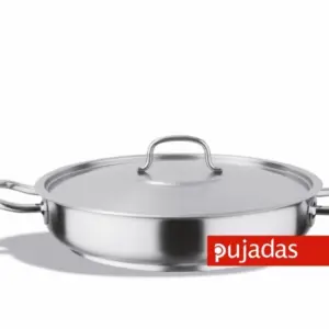Paellera de Acero Inoxidable  Con Tapa, 28 Cm de Diámetro y 3,7 Litros PUJADAS P215.028 (1 ud)
