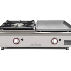 Plancha A Gas 40 Cm En Acero Laminado 6 Mm + Fogón 6 Kw ARILEX 80PGLFN-OUT-T1 (OUTLET)