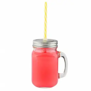 Jarra de Cristal con tapa agujereada + canutillo de 450ml 207.72 GDP (Caja 24 uds)