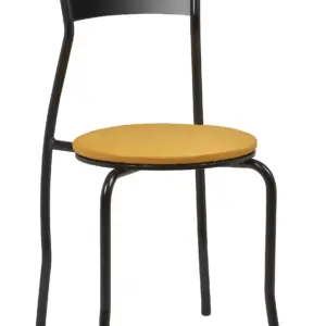Silla Interior Armazón Plastificado Negro y Asiento Tapizado ASIA TAP