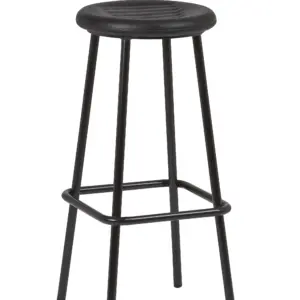 Taburete Armazón Plastificado Negro con Asiento de Espuma Integral BOSTON ESP