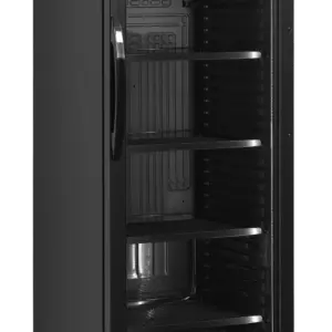 Armario Expositor Refrigeración Negro Puerta de Cristal con Luminoso CEV425CP BLACK