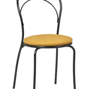 Silla Interior Armazón Plastificado Negro y Asiento Tapizado CORA TAP