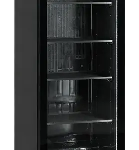 Armario Expositor Refrigeración Negro Puerta de Cristal SSCU1425 FRAMELESS