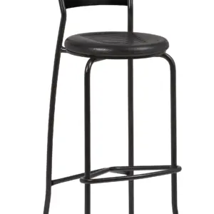 Taburete Armazón Plastificado Negro con Asiento de Espuma Integral FLORIDA ESP