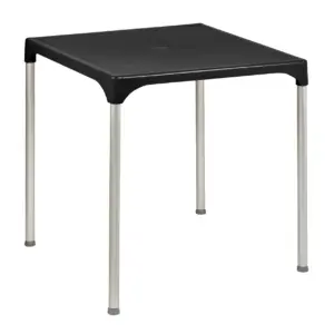 Mesa Terraza de Polipropileno Negro 70x70 cm LISBOA NEG