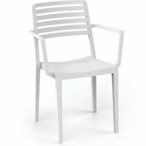Sillón Terraza Polipropileno color Blanco ROW 2 BLA
