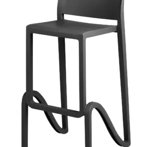 Taburete Interior y Exterior Polipropileno color Negro SICILIA NEG