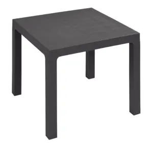 Mesa Terraza de Polipropileno Antracita 70x70 cm TOKIO