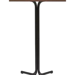 Mesa Alta Interior Armazón Plastificado Negro con Tablero de Melamina Nogal 60x60 cm TRUJILLO NOG