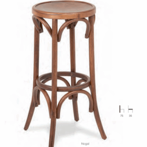 Taburete Sin Respaldo Madera de Haya Barnizada M25
