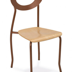 Silla Apilable de Acero con Asiento Tapizado o Madera M1025