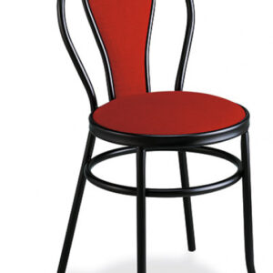 Silla Apilable de Acero con Asiento y Respaldo Tapizado M109