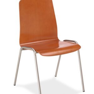 Silla Apilable de Acero y Madera M140