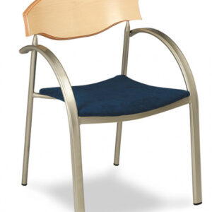 Sillón Apilable con Respaldo de Madera M245