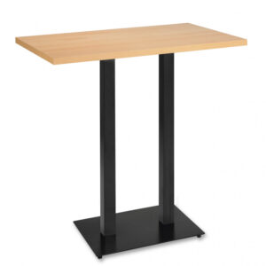 Mesa Alta para Interior con Base Rectangular y Dos Pies M3025