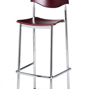 Taburete con Respaldo de Madera M545
