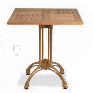 Mesa con Columna Central Múltiple y Base tipo Cruz Aluminio Imitación Caña M362 CA