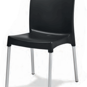 Silla Exterior Apilable de Polipropileno y Aluminio Anodizado M1662