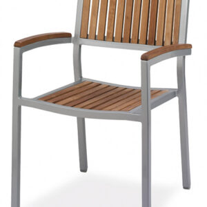 Sillón Exterior Aluminio Plastificado y Teka M268