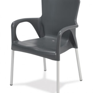 Sillón Exterior Apilable de Polipropileno y Aluminio Anodizado M278