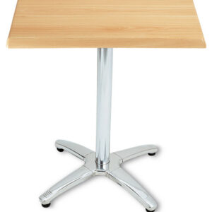 Mesa con Pata Central y Base tipo Cruz Inox M384