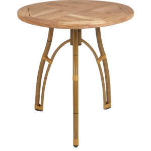 Mesa Redonda Imitación Caña con 3 Patas Arqueadas M409