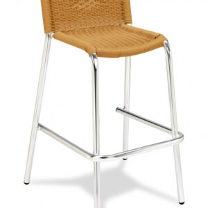 Taburete con Respaldo de Aluminio Plastificado y Médula Sintética M573