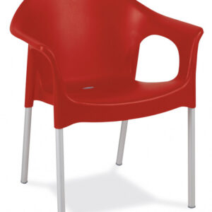 Sillón Exterior Apilable de Polipropileno y Aluminio Anodizado LISA