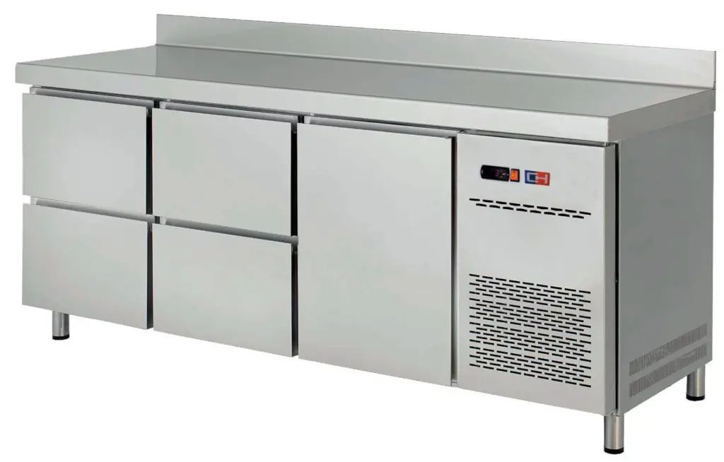 Mesa Snack Refrigerada con Cajones Fondo 600 MRCH-200-4