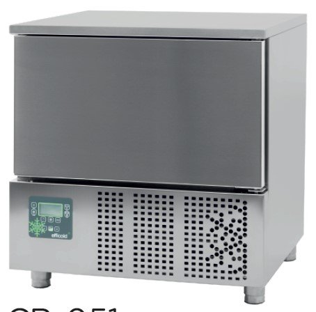Abatidor de Temperatura Mixto 5 bandejas GN1/1 y 600x400 mm de 790x700x850h mm CR-051
