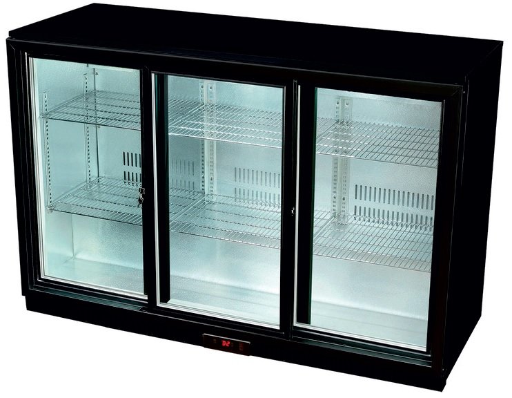 Botellero Expositor Contramostrador 3 puertas correderas de 1350 x520 x900h mm BB3S