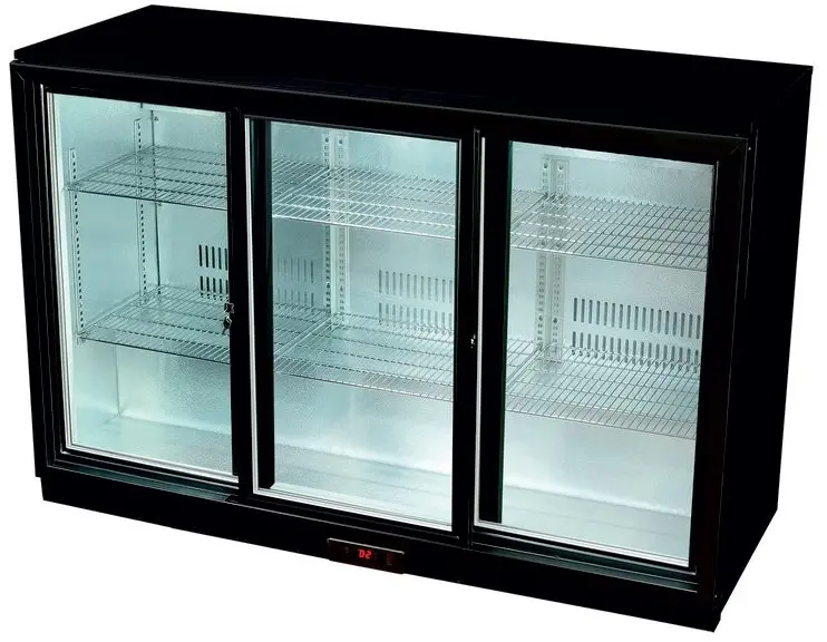 Botellero Expositor Contramostrador 3 puertas correderas de 1350 x520 x900h mm BB3S