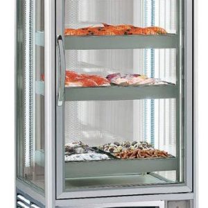 Armario refrigerado Doble Especial Pescado 4 caras de cristal 650 litros EUROFRED EXPONORM650P