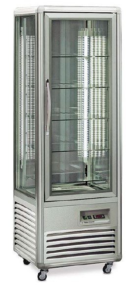 Armario refrigerado Especial Chocolates 4 caras de cristal 350 litros con 4 estantes fijos EUROFRED SNELLE350QCHNEW