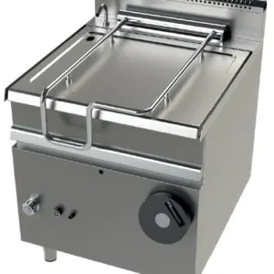 Sartén basculante a gas 80L 22Kw fondo cuba acero inoxidable AISI-304 Serie 900 JUNEX de 800x900x900h mm FD9C080