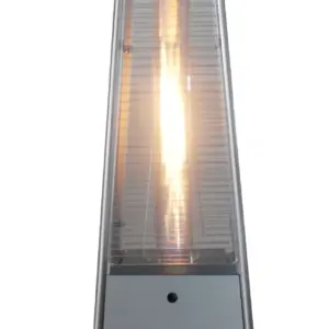 Estufa Exterior para Terraza con Diseño en Pirámide de 13kw color plata