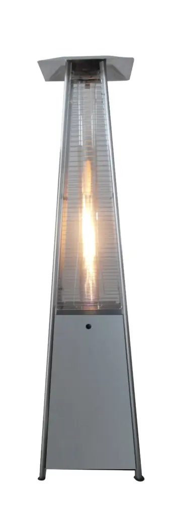 Estufa Exterior para Terraza con Diseño en Pirámide de 13kw color plata