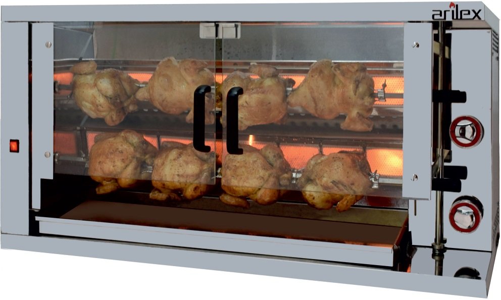 Asador de pollos a gas de 2 espadas 2ASPG