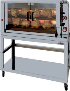Asador de pollos a gas de 2 espadas 2ASPG