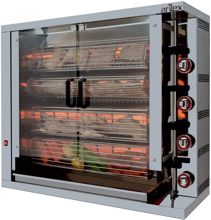 Asador de pollos a gas de 4 espadas 4ASPG