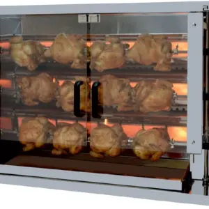 Asador de pollos a gas  de 3 espadas 3ASPG